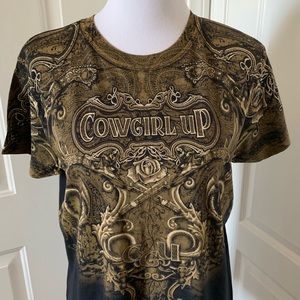 Cowgirl Up T Shirt Size XXL